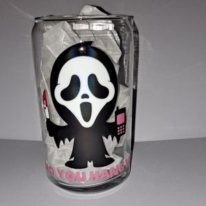 Glass cup with lid & Straw Scream